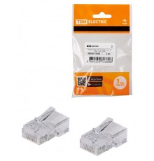 Разъем RJ-45 UTP для кабеля кат. 5Е, 8P8C (2 шт),  SQ0561-0028  TDM