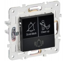 SKANDY Кнопка звонка с индикацией для отелей 10А SK-V17Bl черный   SK-V14-2-10-K02  IEK