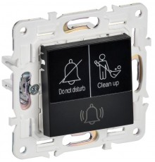 SKANDY Кнопка звонка с индикацией для отелей 10А SK-V17Bl черный   SK-V14-2-10-K02  IEK