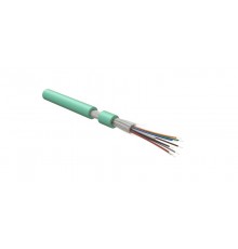 FO-DT-IN-503-2-FRHFLTx-AQ Кабель волоконно-оптический 50/125 (OM3) многомодовый, 2 волокна внутренний, FRHFLTx, голубой (aqua)  448599  Hyperline