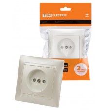 Розетка 2П 10А 250В с защ. шт. перламутр "Лама"  SQ1815-0810  TDM