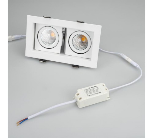 Светильник CL-KARDAN-S180x102-2x9W Day (WH, 38 deg)  024138  Arlight