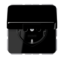 Штепсельная розетка SCHUKO 16A 250V~ с защитой от детей и крышкой CD1520BFKIKLSW Jung