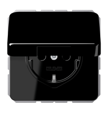 Штепсельная розетка SCHUKO 16A 250V~ с защитой от детей и крышкой CD1520BFKIKLSW Jung