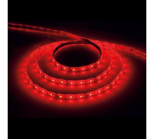Лента светодиодная LS604/ 60SMD(2835)/м 4.8Вт/м 12V IP65 5000*8*3.8мм красный  27676  FERON