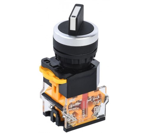 Переключатель D8-11X2 2 полож. 1з+1р черный  BSW30-11X2-3-24-2-K02  IEK