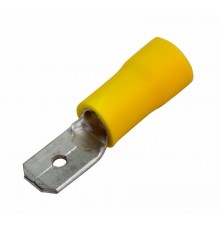 Клемма плоская изолированная РПи-п 6.0-(6.3)/РпИп 5-6-0,8 штекер 6.3 мм 4-6 мм желтая (10шт./уп.)  08-0351-10  REXANT