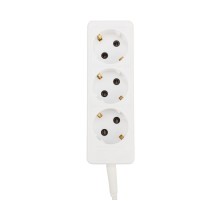 Удлинитель 3 гнезда, 10 м, 3х0.75 кв.мм, с/з, белый  11-7208  PROconnect