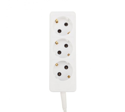 Удлинитель 3 гнезда, 10 м, 3х0.75 кв.мм, с/з, белый  11-7208  PROconnect