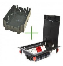 LUK/8P Люк в пол на 8 постов (45х45мм) с суппортом и коробкой (45х45мм) 70081+70160, пластик  70082  Ecoplast