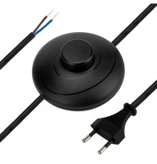 Сетевой шнур с напольным переключателем 2х0,75 кв.мм, 2,5 м черный  11-1144  REXANT