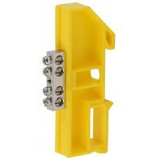 Шина PE "Земля" на на DIN-изол ШНИ-6х9-4 никелированная Д-Желтый (10/250/9000) NO-222-89-1  Б0044138  ЭРА