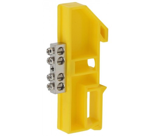 Шина PE "Земля" на на DIN-изол ШНИ-6х9-4 никелированная Д-Желтый (10/250/9000) NO-222-89-1  Б0044138  ЭРА