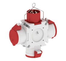 Тройник вход 32А выход 3 x CEE-розетки 32A 400V 5p 6h IP 44 I 54567-Bals I Bals