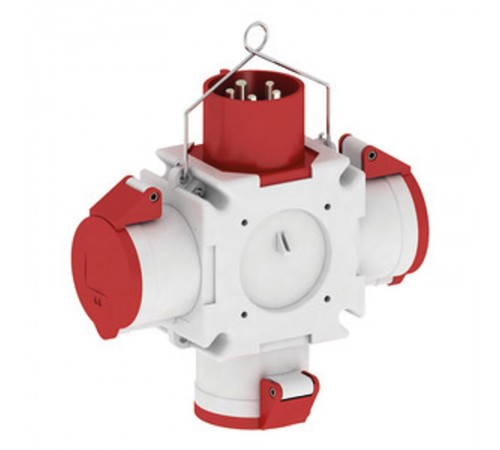 Тройник вход 32А выход 3 x CEE-розетки 32A 400V 5p 6h IP 44 I 54567-Bals I Bals