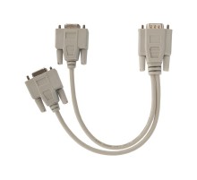 Переходник штекер VGA - 2 гнезда VGA, провод  17-6834  REXANT