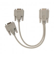 Переходник штекер VGA - 2 гнезда VGA, провод  17-6834  REXANT