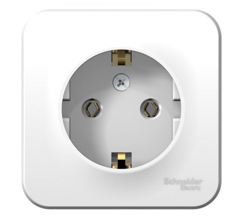 Blanca Белый О/У Розетка с заземлением без шторок, 16А, 250В  BLNRA010101  SE