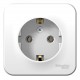 Blanca Белый О/У Розетка с заземлением без шторок, 16А, 250В  BLNRA010101  SE