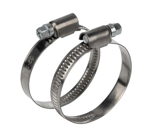 Хомут-стяжка кабельная стальная червячная 32-50 мм, упаковка 50 шт.  07-0632  REXANT