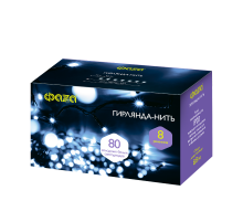 Гирлянда декоративная сетевого подключения  AC-G02-80W, 80 бел. LED, 8.8 м., 8 реж., 220В  .5047716  ФАZА