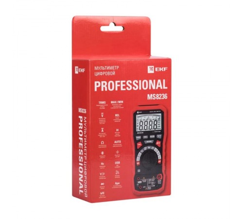 Мультиметр цифровой MS8236 EKF ProfessionalIn-180701-pm8236EKF