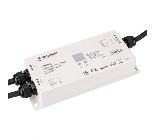 INTELLIGENT ARLIGHT Диммер DALI-104-IP67-SUF (12-36V, 4x5A)  026496  Arlight