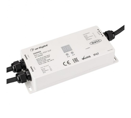 INTELLIGENT ARLIGHT Диммер DALI-104-IP67-SUF (12-36V, 4x5A)  026496  Arlight