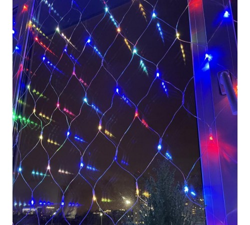 Гирлянда светодиодная  Сеть 1,8 м*1,5 м RGB 8 режимов,  ENIS-01R ,  220V, IP20 (60/720)  Б0041902  ЭРА