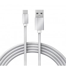 Шнур USB 3.1 type C (male)-USB 2.0 (male) в тканевой оплетке 1 м черный  18-1884  REXANT