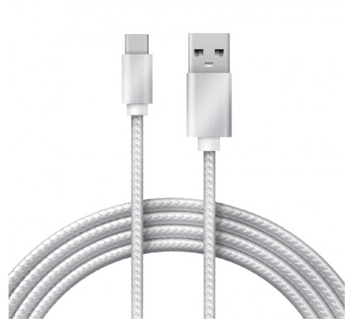 Шнур USB 3.1 type C (male)-USB 2.0 (male) в тканевой оплетке 1 м черный  18-1884  REXANT