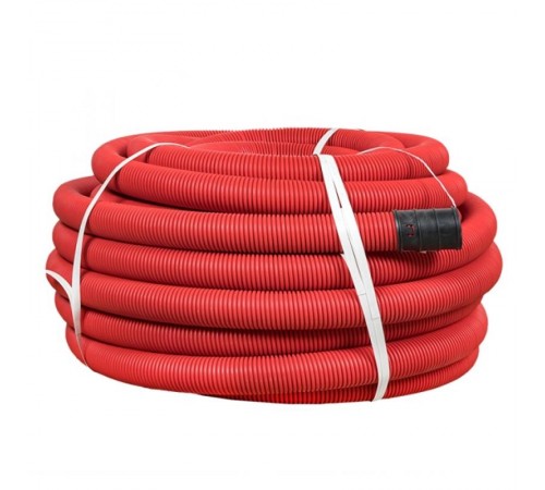 Труба гофрированная двустенная ПНД d 63 с зондом (50 м) красная PROxima  tg2st-63-50m  EKF