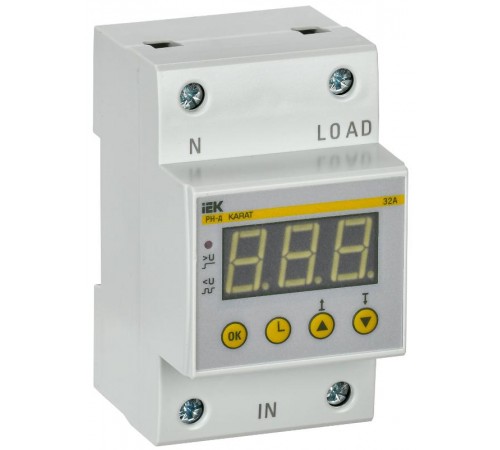 Реле напряжения РН-д однофазное 54мм 32А  IVR31-1-32  IEK