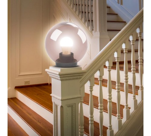 Светильник садово-парковый НТУ 01-100-305 без опоры, шар дымчатый D=300 mm  Б0048067  ЭРА