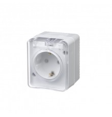 AtlasDesign Profi54 Белый O/У Розетка с заземлением со шторками 16А   ATN540145  SE