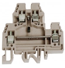 DAS.4/D, 2х уровневый проходной зажим бежевый с диодом  ZDS114  DKC