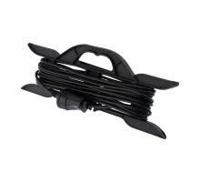 Удлинитель-шнур на рамке ПВС 2х0.75, 10 м, б/з, 6 А, 1300 Вт, IP20, черный (Сделано в России)  11-7101  PROconnect