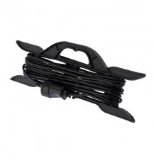 Удлинитель-шнур на рамке ПВС 2х0.75, 10 м, б/з, 6 А, 1300 Вт, IP20, черный (Сделано в России)  11-7101  PROconnect