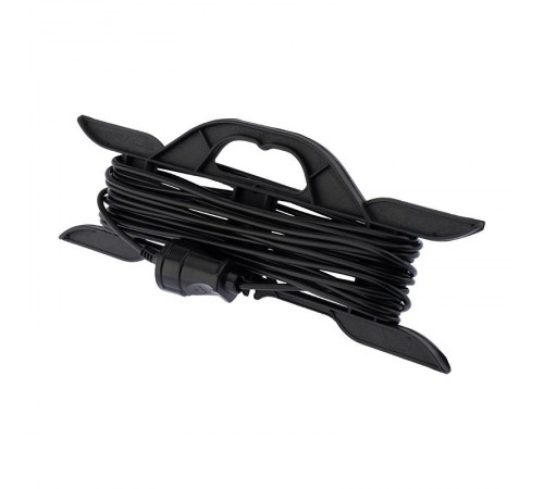 Удлинитель-шнур на рамке ПВС 2х0.75, 10 м, б/з, 6 А, 1300 Вт, IP20, черный (Сделано в России)  11-7101  PROconnect