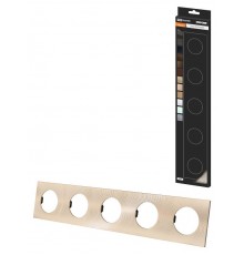 Рамка пятипостовая шампань, алюминий, текстурированный, "Байкал"   SQ1819-0559  TDM