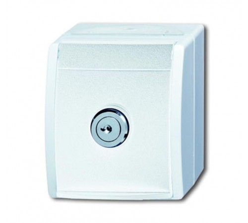 Розетка SCHUKO 16А 250В IP44 для открытого монтажа, с зам., ocean, альп. белый  2CKA002083A0833  ABB