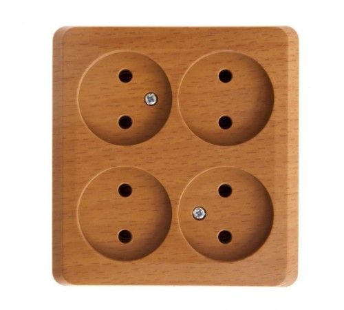 Этюд Бук О/У Розетка Розетка 4-ая без заземления без шторок  PA16-205T  SE