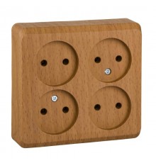 Этюд Бук О/У Розетка Розетка 4-ая без заземления без шторок  PA16-205T  SE