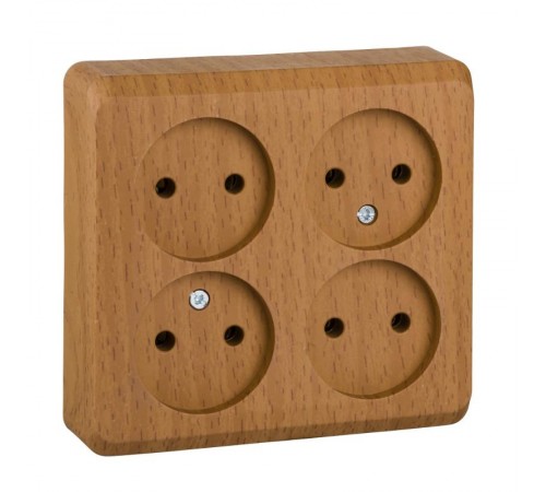 Этюд Бук О/У Розетка Розетка 4-ая без заземления без шторок  PA16-205T  SE