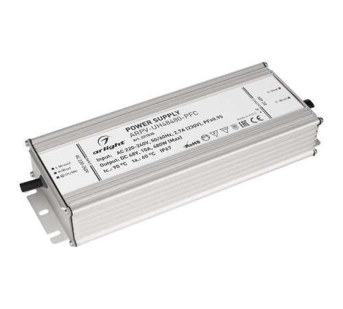 Блок питания ARPV-UH48480-PFC (48V, 10A, 480W) (Arlight, IP67 Металл, 7 лет)  031035  Arlight