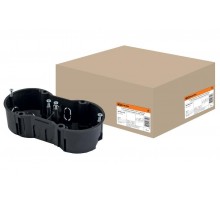 Коробка установочная 141х70х45 двухместная с саморезами  SQ1402-1017  TDM
