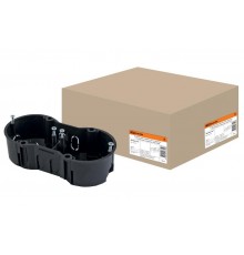 Коробка установочная 141х70х45 двухместная с саморезами  SQ1402-1017  TDM