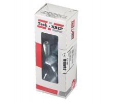 Болт DIN933 с шестигранной головкой оцинк. М10х40 (15 шт) - коробка с ок. Tech-K ( 0,476 кг)  105216  Tech-KREP