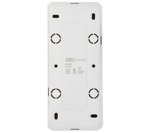 GLORY Розетка 3-местная с з/к без з/ш о/у 16А РС23-3-ХБм белый матовый  ERH31-K01M-16  IEK