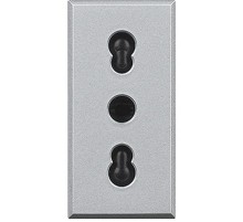 Axolute Розетка 2К+З, 10/16 А 250 В~ с экранированными контактами, алюминий  HC4180  Legrand